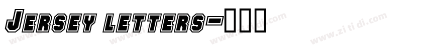 Jersey letters字体转换